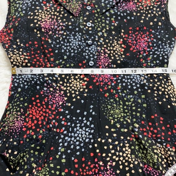 COPY - Anthropologie Tulle V Neck Retro Style Fireworks Mini Dress Black Size M… - Picture 10 of 13
